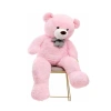 Pembe Rengarenk Papyonlu Peluş Ayıcık, 90 cm Boyutuyla Yüzleri Güldürür