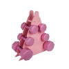 Pembe Renk Dambıl Seti + Stand, 3 Ağırlık Seçeneği
