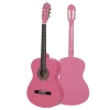 Pembe Renkli Klasik Gitar Seti, Yetişkinler İçin 4/4 Boy