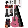 Pembe Renkli Klasik Gitar Seti, Yetişkinler İçin 4/4 Boy