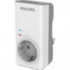 Philips Tekli Akım Korumalı Priz 1140JUL Aşırı Gerilim Korumalı Emniyet Kepengi CHP7010W Beyaz