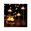 Pilli LED Tealight Mum, Sıcak Sarı Renk, Dekoratif Kullanım