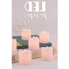 Pilli Mini Led Mum Seti, 8 Adet Dekoratif Yapay Mum ile Şık Aydınlatma