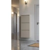 Premium 3lü Metal Ayakkabılık, Modern Tasarım, Bej Renk