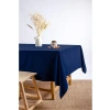 Premium Keten Masa Örtüsü, Lacivert, 110 x 160 cm