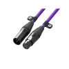 Premium XLR Kablo - 3 m Uzunluk, Mor Renk