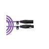 Premium XLR Kablo - 3 m Uzunluk, Mor Renk
