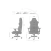 Profesyonel Oyuncu Koltuğu, Gri/Siyah Renk, Ergonomik Tasarım