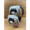 PS5 Oyun Kolu ve Kulaklık Dikey Standı, Beyaz Renk