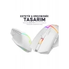 Rampage DROP M3 V2 24000 DPI 3311 Sensor Beyaz RGB Şarjlı Kablosuz 80 Milyon Huano Switch Gaming Oyuncu Mouse