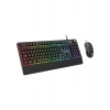 Rampage KM-9858 JAZZY V2 Siyah Usb RGB Aydınlatmalı Q 12800 DPI Mouse Gaming Oyuncu Klavye Mouse Set