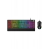 Rampage KM-9858 JAZZY V2 Siyah Usb RGB Aydınlatmalı Q 12800 DPI Mouse Gaming Oyuncu Klavye Mouse Set