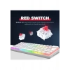 Rampage RADIANT K11 Siyah Type-C Bağlantılı RGB Puding Tuşlu US Layout (ingilizce Q Klavye) Red Switch Gaming Oyuncu Klavye