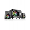 Rampage RMS-G8 2+1 25W Bluetooth +USB-SD-FM Rainbow Siyah Led Işıklı Oyuncu Ses Sistemi