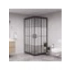 Raumark Black Quandrum 6mm Karolajlı Ortası Kumlamalı Kare Duşakabin