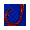 Red Back Single Curly Tai Rubber Nectie TMN-C&S #006 Red Zebra