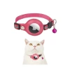Reflektörlü ve zilli kedi tasması, pembe, standart ayarlanabilir, güvenli kullanım
