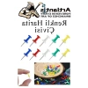 Renkli Harita Çivisi - 100lü Paket, Pano İğnesi
