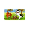 Renkli Hayvan Temalı Eğitici Puzzle Seti (9x2 Parça, 1+)