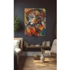 Renkli Oyali Kanvas Tablo, 40x60 cm Ölçülerde