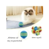 Renkli Sünger Kedi Oyun Topu - 4lü Set