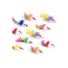 Renkli Tüylü Kedi Oyuncağı, 10.5 cm, 3 Adet Set