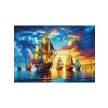 Renkli Yelken Limanı Puzzle, 500 Parça Eğlenceli Aktivite