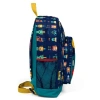 Robot Tasarımlı Sırt Çanta - Lacivert, Çift Fermuarlı