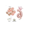 Rose Gold Renkli 6 Rakam Folyo Balon ve Konfetili Balon Seti