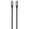 S-Link Armor Cc-0100 100W 1.2 Metre Type-C To Type-C Pd Örgülü Metal Başlıklı Siyah Hızlı Şarj Kablosu
