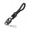 S-Link Armor Cc-020 60W 20 Cm Type-C To Type-C Örgülü Metal Başlıklı Siyah Şarj Kablosu