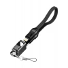 S-link Armor CL-020 30W 20 cm Type-C to Lightning PD Örgülü Metal Başlıklı Siyah Hızlı Şarj Kablosu