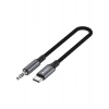 S-Link Armor Mc-01 120CM Type-C To M Aux Örgülü Metal Başlıklı Siyah Ses Kablosu