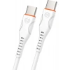 S-Link SL-EC38PD Typec To Typec Kablolu 38W Pd + USB Qc3.0 Beyaz Araç Şarj Cihazı