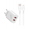 S-Link SL-EC50T 5V 2.4A Type-C Kablolu 2 USB Hızlı Şarj Adaptör