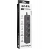 S-Link SPG03U 2 USB +1type C 5V2.4A 1.5m 3X1.00MM 100% Bakır 750 Joule 3 Lü Anahtarlı Akım Korumalı Siyah Priz