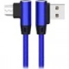 S-link Swapp SW-C555 1M 3A Micro Lacivert Kılıflı Metal -L- Kablo