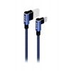 S-link Swapp SW-C757 3A - 15 cm Type-C Lacivert Kılıflı Metal -L- Kablo