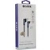 S-link Swapp SW-C757 3A - 15 cm Type-C Lacivert Kılıflı Metal -L- Kablo