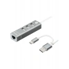 S-Link Swapp SW-U222 Type-C To 10/100MBPS-3 Port Usb3.0 Ethernet Adaptör