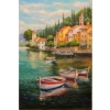 Sahilde Tekneler Temalı Renkli Boyama Hobi Seti, 40x50 cm