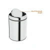 Sallanır Kapaklı 8 L Çöp Kovası, Parlak Krom Paslanmaz Malzeme