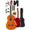 Sap Ayarlı 4/4 Boy Doğal Renk Klasik Gitar, Tam Set