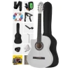 Sap Ayarlı Beyaz Klasik Gitar 4/4 Yetişkin Boy Full Set