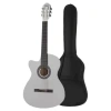 Sap Ayarlı Beyaz Klasik Gitar 4/4 Yetişkin Boy Full Set