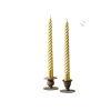 Sarı Gold Spiral Dekoratif Mum Seti, 26 cm