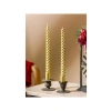Sarı Gold Spiral Dekoratif Mum Seti, 26 cm