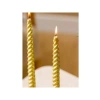 Sarı Gold Spiral Dekoratif Mum Seti, 26 cm
