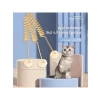 Sarı İnteraktif Kedi Oyuncağı - Peluş Top, Zil ve Elastik Yay Detaylı Egzotik Oyun