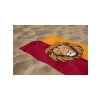 Sarı Kırmızı Aslan Desenli Dijital Baskılı Plaj Havlusu